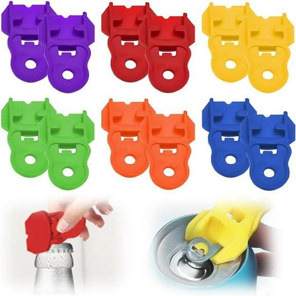 Simple can opener, Easy Can Opener Soda Beer Can Opener, Manual Easy Can Opener Colorful Drink Can Protector Cap for Pop, Coke, Beer, Soda Aluminum Beverage
