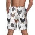 thumbnail image 4 of Uemuo Retro Rooster Pattern Mens Swim Trunks Quick Dry Board Shorts with Mesh Lining, Stretch Beach Shorts Quick Dry No-Chafing Board Shorts-Medium, 4 of 9