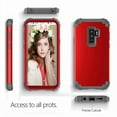 thumbnail image 2 of Dteck Galaxy S9 Case, Dteck Heavy Dual Layer Rugged Shockproof Case Hard PC Protective Back Cover For Samsung Galaxy S9, Red, 2 of 10