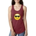 thumbnail image 1 of Normal is Boring - Women's Racerback Tank Top, up to Women Size 2XL - Emoji with Sunglasses, 1 of 5