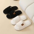 thumbnail image 5 of XFeng Women’s Open Toe Fuzzy Slide Slippers, Solid Faux Fur Soft Plush House Slippers, Non‑Slip Indoor Bedroom Slippers, 5 of 5