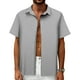 thumbnail image 1 of Camisa Mizvsitrd a rayas para hombre de manga corta a rayas negras, 1 of 4