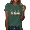 thumbnail image 2 of St Patricks Day Women Short Sleeve Summer T-Shirts Shamrock Funny Clover Graphic Tee Tops, 2 of 8
