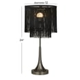 thumbnail image 4 of DecMode 12 in W, 24 in H Iron Contemporary Buffet Lamp, Black, 1-Piece, 4 of 10