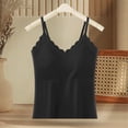thumbnail image 2 of ZNQHFRE Women's Lace V‑Neck Spaghetti Strap Camisole, Ribbed Crop Tank Top With Built‑In Bra For Layering Casual Wear L, 2 of 3