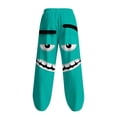 thumbnail image 6 of UVEASISHA Mens Funny Pants with Pockets Summer Loose Straight Leg Linen Pants Novelty 3D Cartoon Print Beach Slacks Stretch Waist Drawstring Trousers Mint Green L, 6 of 6