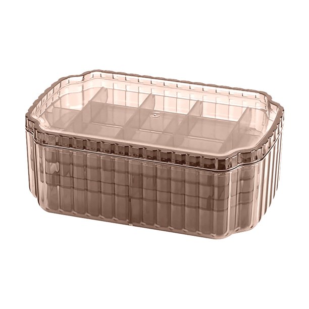 Organizador de joyas Zainafacai de 3/1 capas, caja organizadora para aretes, anillos, collares, pulseras, contenedores de plástico transparente para guardar cuentas, manualidades y café.