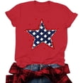 thumbnail image 6 of American Flag Patriotic T-Shirt Women 4th of July Shirt USA Flag Stars Stripes Graphic Shirt Summer Casual Tops, 6 of 6