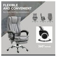 thumbnail image 5 of Massage Office Chair High Back Reclining with Heat & Footrest - Gray Ergonomic Desk Chair, 5 of 9