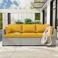 thumbnail image 3 of Pakunoda Outdoor Cushions Replacement, 8 Piece Sectional Cushion Fits 3-Seat, 4” Foam Deep Seat, for Patio Rattan Wicker Replacement Cushion, Liner&Cover, Yellow, 3 of 6