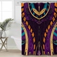thumbnail image 2 of 60x72 Inch Shower Curtains for Bathroom Yellow Purple Green Fabric Bath Curtain Decor Modern Geometric Abstract Waterproof Restroom Curtains Shower Set Accessories with 12 Hooks 60 Inch, 2 of 6