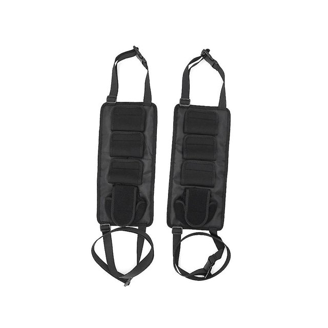 Soporte para caña de pescar YUANXCMXG para asiento trasero de automóvil 2 piezas color negro