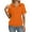 43#Saffron, variant on Womens Polo Shirts Short Sleeve Solid Color Tops Business Casual Tops Collared V Neck Dressy Blouses Wine S