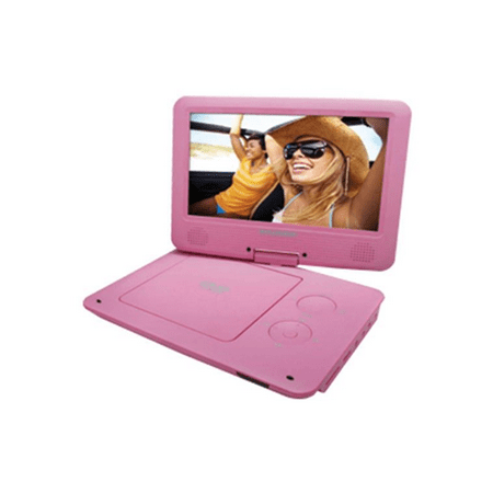 Pink Dvd Player Sylvania 9-Inch Swivel Screen Portable DVD/CD/MP3 Player SDVD9020C-PINK Manufacturer Refurbished ()