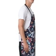 thumbnail image 2 of Uemuo Flowers ad Butterflies Pattern Waterproof Apron Adjustable Dishwasher Apron- Apron for Women Men Heavy Duty Work Apron for Dishwashing Chemical Lab, 2 of 9