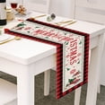 thumbnail image 3 of Decorative Table Banner Bobasndm Christmas Table Runner with Black Red Plaid Border and Christmas Trees Pattern Thick and Christmas Table Runner for Christmas Dining Table Decorations 72 X 12.9 I, 3 of 8