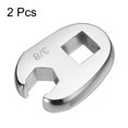 thumbnail image 3 of Uxcell 2 Pieces Drive Crowfoot Wrench 3/8" Drive 3/8" SAE Flare Nut Crowfoot Wrench, 3 of 7