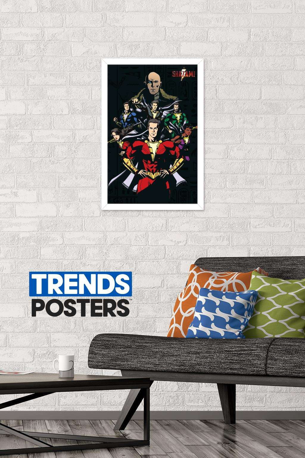 DC Comics Movie - Shazam - Group Wall Poster, 14.725" x 22.375", Framed