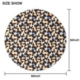 thumbnail image 6 of Beige Butterfly Blue Orange Pattern Round Tablecloth 60"x60",Wrinkle Wipeable Table Cloth for Kitchen Dining Room Picnic Patio Party, 6 of 6
