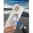 thumbnail image 3 of Phone Ring Holder Metal Kickstand 360° Foldable Swivel Cell Phone Finger Grip Stand Phone Back Grip for Magnetic Car Mount Compatible with iPhone iPad Smartphones Tablet, 3 of 14