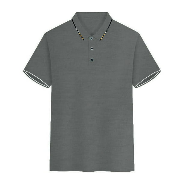lcziwo Mens Golf Quarter Zip,Men's Short Sleeve Zipper Polo Shirt