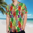 thumbnail image 5 of High Quality Hawaiian Shirts for Men Short Sleeve Aloha Beach Shirt Floral Summer Casual Button Down Shirts Blouses SSP45Y, 5 of 7