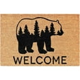 thumbnail image 2 of HomeRoots 555245 24 x 36 in. Natural & Black Coir Bear Welcome Outdoor Door Mat, 2 of 3