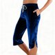 thumbnail image 1 of TaTaai Women's Sporty Seven-Eighths Trousers with Elastic High Waist and Side Pockets, Solid Color Stretch Athletic Pants, Casual Cropped Length Bottoms for Daily Wear Gift, 1 of 7
