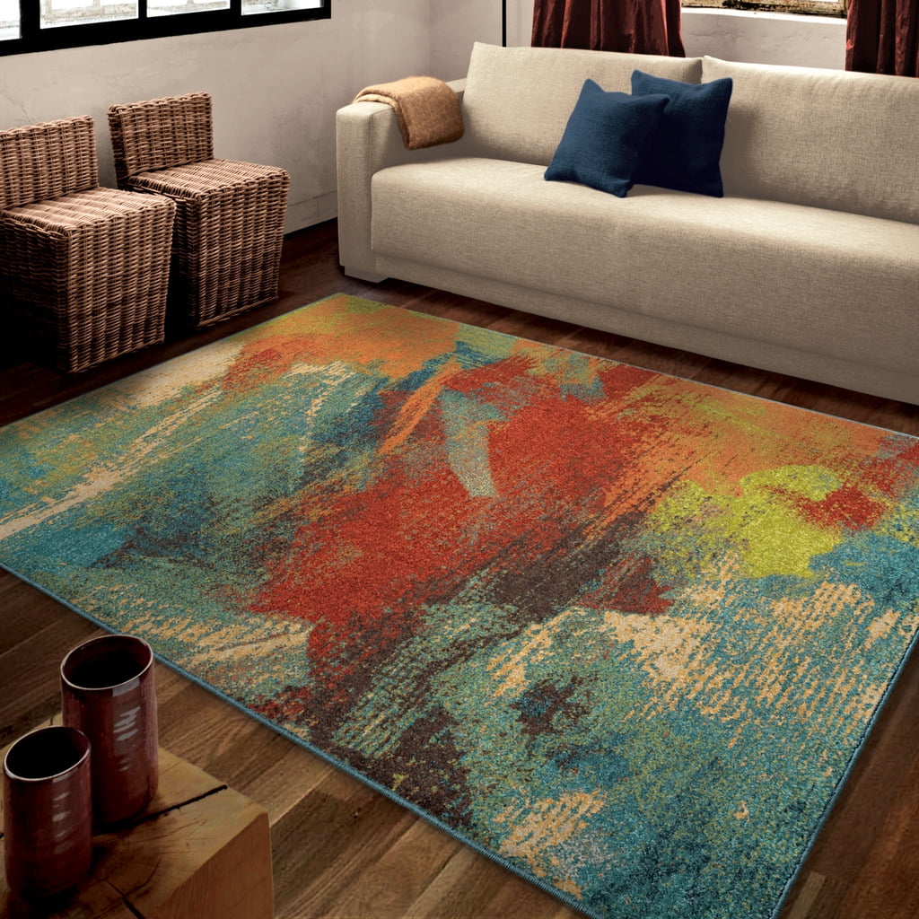 Orian Rugs Bright Once Abstract, Multi Colored Area Rugs
