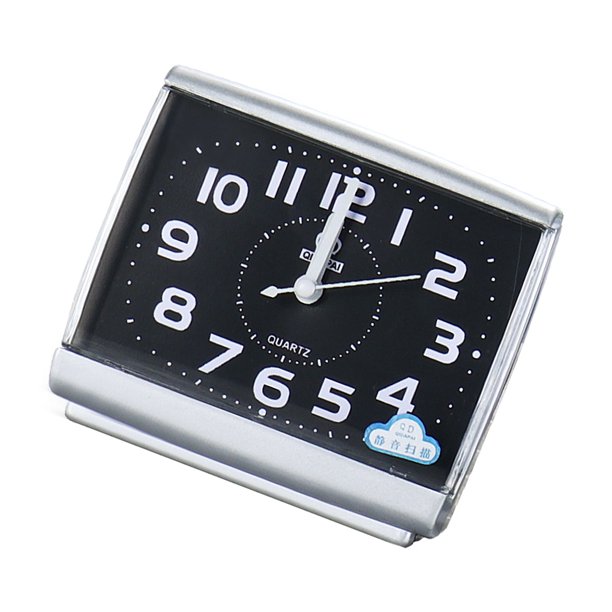 Moyic Reloj despertador de forma cuadrada, Radio, movimiento de de barrido silencioso, decoración de mesa, alimentado por batería, relojes de Decoración del hogar Negro Moyic HA026177-02