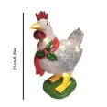thumbnail image 4 of Wosthever Pollo con bufanda Decoración Luces Jardín Esculturas Estatuas Adornos de pollo para césped Patio Decoraciones navideñas Decoración del hogar L Wosthever HA043873-02, 4 of 4