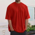 thumbnail image 2 of Mens Oversized T-Shirts Fashion Loose Fit Crewneck Tshirt Streetwear Heavyweight Short Sleeve Tee Shirt Gym Workout Tops, 2 of 5