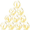 thumbnail image 1 of Table Number Stands 10Pcs Golden Wedding Centerpiece Perfect For Restaurant Cafe And Special Events Design, 1 of 2