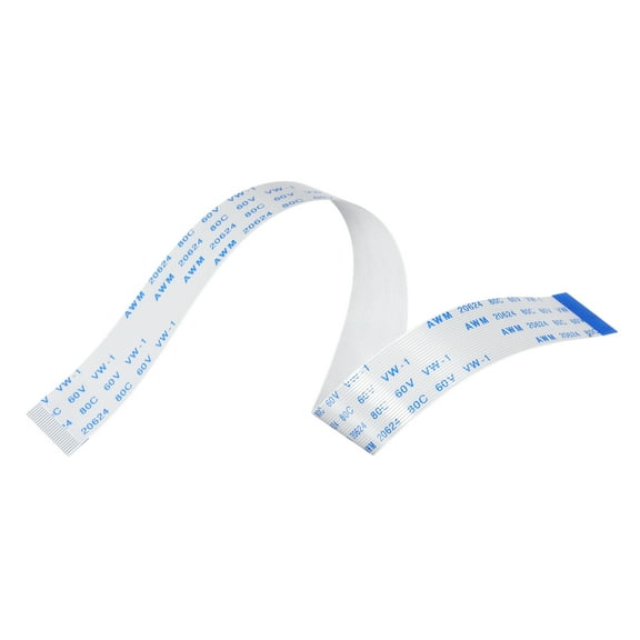 Uxcell FFC Ribbon Flat Flexible Cable 24 Pin 0.5mm 200mm (B Type) for LCD Laptop 5 Pack
