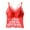 Red, variant on Women Camisole with Lace Trim Lace Crop Top Built in Bra Half Cami Top Breathable Lace Bralettes Cami Crop Lace Tank Tops for Girl Ladies