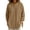 Coffee, variant on Cmfcve Button Down Shirts for Women Cotton Blend 3/4 Sleeves Dressy Tops Work Casual Solid Collared Blouses