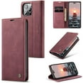 thumbnail image 1 of CaseMe pour iPhone 15 Pro Max, Étui Portefeuille en Cuir PU Souple Étui à Rabat Support Magnétique Étui de Protection avec Fentes pour Cartes d'Identité et de Crédit - Rouge Vin, 1 of 8