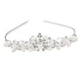 thumbnail image 1 of Rhinestone Faux Pearl Decorated Wedding Bridal Hair Barrettes, Hairband, Hair Clip, Hair Loop, Tiara (Sliver), 1 of 4