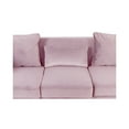 thumbnail image 3 of Bayberry Pink Velvet Sofa with 3 Pillows, 3 of 6