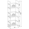 thumbnail image 2 of 3 Tiers Small Bookshelf Book Shelf White Kids Bookcase Mini Short Book Rack Storage Organizer Easy Assemble, Sturdy, 2 of 5