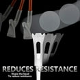 thumbnail image 5 of 100Pcs Double Layer Plastic Ball Tee Soft Low Resistance Golf Golf Training Tool White, 5 of 5