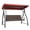 Red, variant on Aoodor 3-Seat Outdoor Rattan Patio Swing with Adjustable Brown Canopy, Quick-Dry Foam & Rust-Resistant Iron Frame