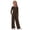 Brown, variant on Girls 2 Piece Sweatsuit Set, Ruched Long Sleeve Top, Wide Leg Pants with Pockets, Light Violet, 140