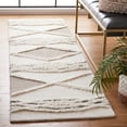 thumbnail image 2 of SAFAVIEH Casablanca Katherina Diamond Runner Rug, Ivory/Brown, 2'3" x 8', 2 of 8