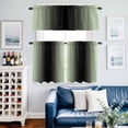 thumbnail image 2 of Light Green Black Ombre Kitchen Curtains Sets for Windows 36 Inch Length, Modern Gradient Abstract Art Rod Pocket Window Treatments Tier Curtains and Valances Set for Bedroom/Bathroom, 2 of 8