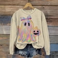 thumbnail image 2 of 2025 Halloween Autumn and Winter Digital Print Rainbow Ghost Pumpkin Drop Shoulder Sweatshirt, 2 of 10