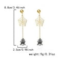 thumbnail image 3 of 1 Pcs Halloween Pumpkin Earrings For Women - Gothic Black Dangle Earrings, Trendy Spooky Jewelry For Halloween Cosplay, Parties and Everyday Wear,Four styles(C), 3 of 8