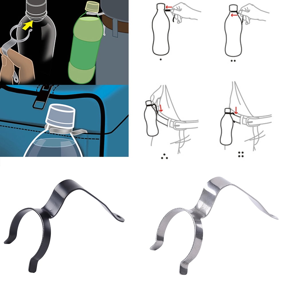 Outdoor Water Bottle Holder Clip Stainless Steel Hanging Hook Backpack Hanger 