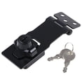 thumbnail image 1 of HLONK Twist Knob Keyed Locking Hasp Padlock Set for Cabinets Security Door Van Lock, 1 of 20
