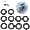 thumbnail image 1 of 10 Black Rubber Gaskets for Oil Drain Plug Compatible with OEM 12616850, 1 of 4